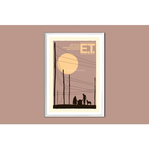 Movie poster retro print E.T.: The Extra-Terrestrial in various sizes