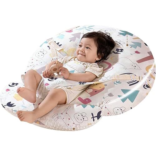 Newborn Lounger Pillow for Boys Girls, Soft Bassinet Wedge Baby Anti Reflux Newborn Nest, Removable Cover for Infant Nursing Lounger Pillow Cushion (Green, 60cm)
