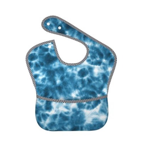 Easygdp Blue Tie Dye Bibs For Babies, Baby Bibs for Eating, Toddler Bibs, Waterproof Bibs, Feeding Bibs, for Toddlers, Boys, Girls