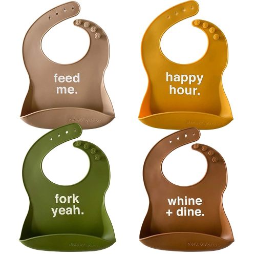 Silicone Feeding Bibs | Dishwasher Safe. Waterproof. Adjustable.
