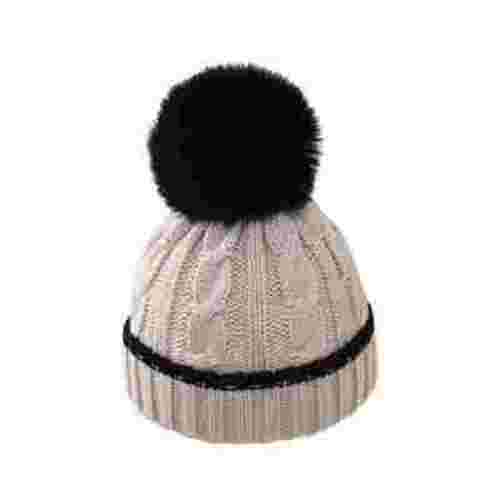Zwiiyzr 0-12 Months Winter Knit Newborn Baby Hat Twist Warm Beanie for Boys Girls Infant Toddler Baby Beanie With Pompom Black