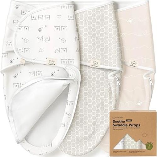 Baby Swaddle Sleep Sacks with Zipper - 3-Pack Swaddles for Newborns 0-3 Months, Infant, Baby Girls, Boys, Soft & Durable Newborn Sleep Sack, Easy Diaper Change Swaddling Blanket (Bumbly, OS)