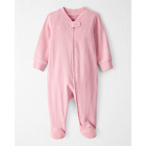 Rosethorn Hollow Baby Organic Cotton Sleep & Play Pajamas in Rosethorn Hollow Print- NB