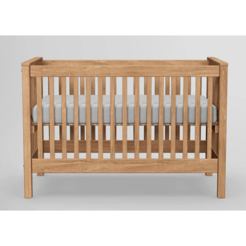 Gratitude Slat Crib: cherry oil finished