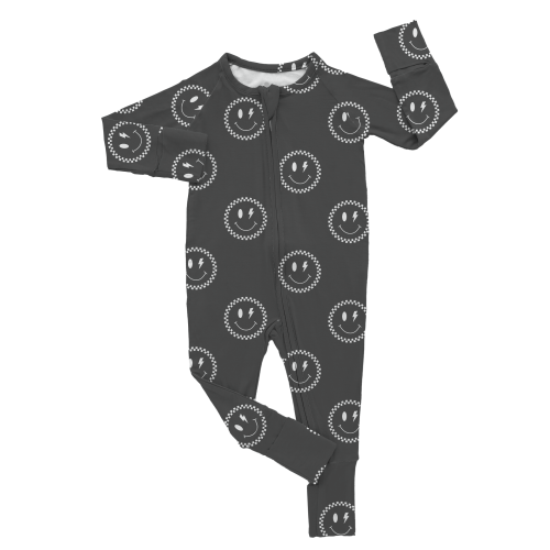 Checkered Smiley | Bamboo Romper