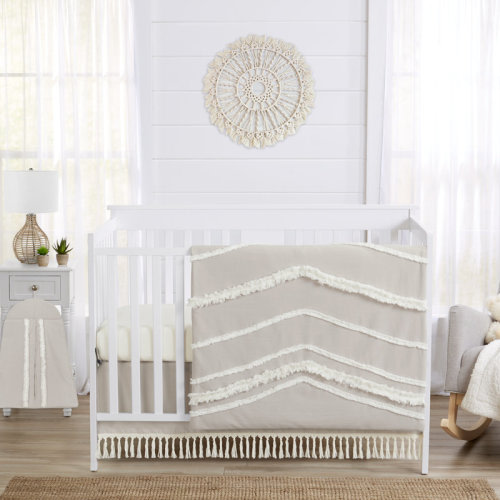 Sweet Jojo Designs Boho Fringe 4 Piece Crib Bedding Set "& Reviews" | Wayfair