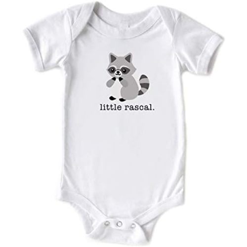Little Rascal Cute Baby Woodland Animal Raccoon Bodysuit