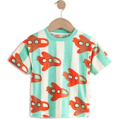 Kids' Vertical Stripe Plane Graphic T-Shirt, 12-18M