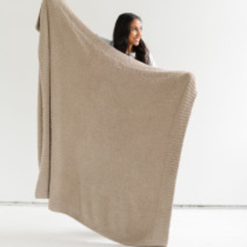 Saranoni Bamboni Receiving Blanket - Taupe