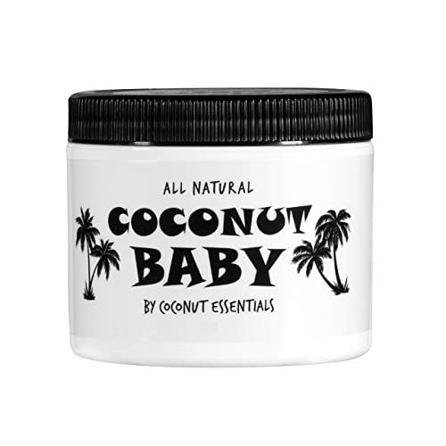 Coconut Baby Oil for Hair & Skin - Organic Moisturizer - Cradle Cap, Newborn Hair Growth, Massage gel, Sensitive Skin Care, Infant Scalp, All Natural with Sunflower & Grape Seed oils - 2 fl oz