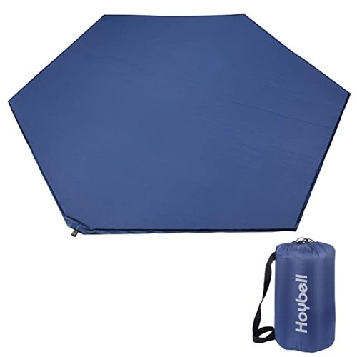 Playpen Mattress, Compatible with POP 'N GO Baby Playpen, 59 inch Hexagon Playpen Mat, Portable Playard Mattress Indoor and Outdoor, Self Inflatable, Comfortable with Carry Case - Navy Blue