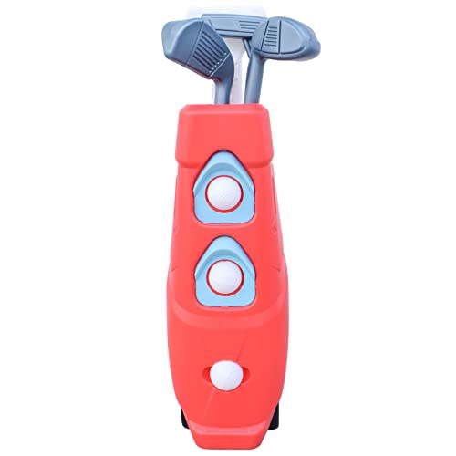 Toddler Golf Set Complete Toy Playset for Kids | 3 Junior Clubs + 3 Balls + 2 Practice Holes + 1 Golf Cart with Wheels