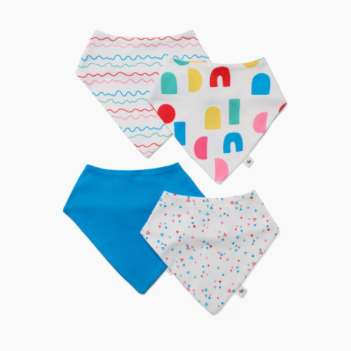 Small Story 4-Pack Bandana Bib - Bright Blocks