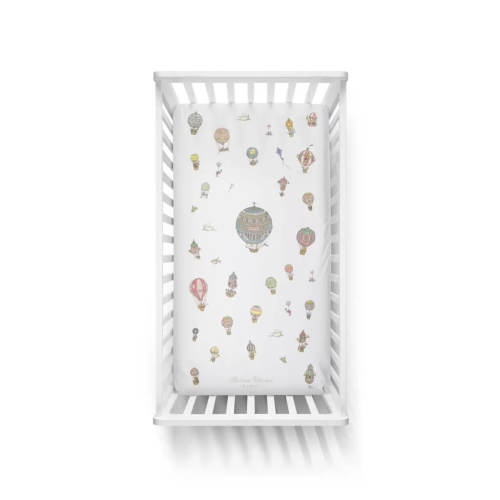 Satin Fitted Sheet Hot Air Balloons