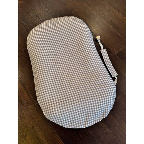 Gingham Muslin Snuggle me Organic Cover, Snuggle Me Cover, Snuggle me Lounger Cover - Baby Shower Gift, Baby Shower Gift, Custom Baby Gift
