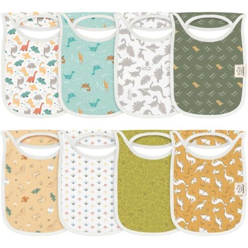 KeaBabies 8-Pack Hallo Baby Drool Bibs , Baby Bibs for Boys, Girls, Pull-on Bibs for Baby Boy, Baby Girl, Baby Bib Unisex