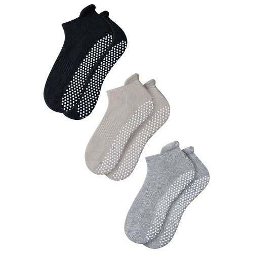 RATIVE Anti Slip Non Skid Barre Yoga Hospital Pilates Socks with Grips for Women Men