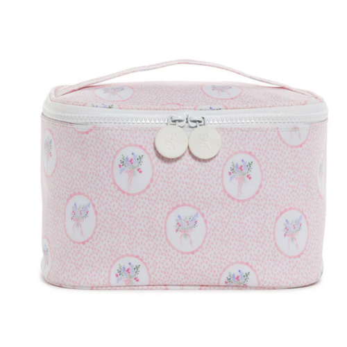 Train Case - Kit Case - Medallion Floral Pink