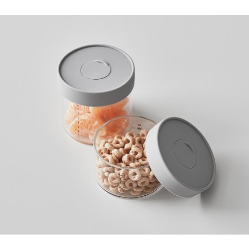 Glass Food Containers, Set of 6 | GRAY