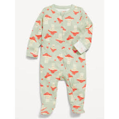 Mushroom 2 Way Zipper Pajama Newborn