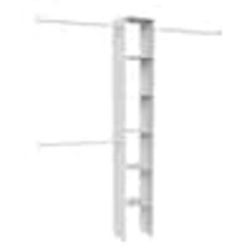 ClosetMaid Selectives 12 in. W White Custom Tower Wall Mount 6-Shelf Wood Closet System 7033