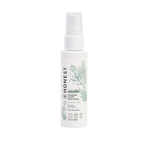 The Honest Company Baby Diaper Rash Cream Spray | Moisturizing + Calming Zinc Oxide | Hypoallergenic, Dermatologist Tested, Cruelty Free | 2 fl oz - 2 Fl Oz (Pack of 1)