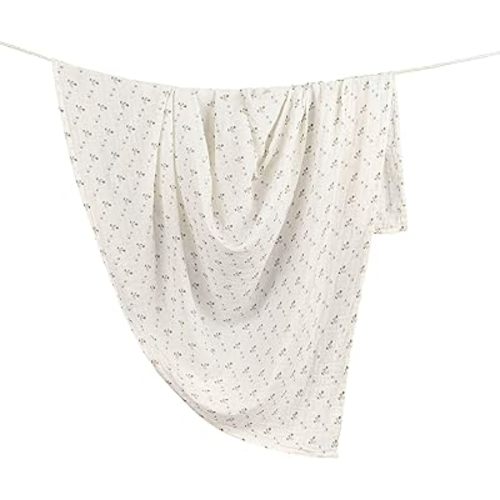 Crane Baby 100% Organic Cotton Poppy Single Baby Swaddle Wrap for Boys and Girls, Gender Neutral Newborn Swaddling Blanket, Baby Registry and Gift, 47 x 47 inches