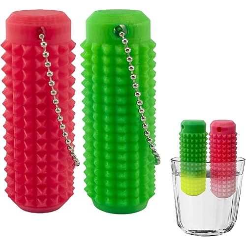 2PCS Little Ouchies Pain Fidget, Pocket Mini Fidget Toy for Adults, Pain Stim Fidget, 3D Printed Venting Key Pendant, Spiky Grippie Stim Keychain Color-Changing (30℃), Novelty Gifts for Friends