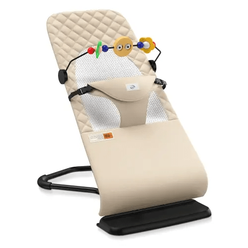 Bouncer Seat for Babies 0-12 Months, Baby Bouncer forBreathable and Comfortable Cushion, Three HeightAdjustments, Baby Rocker Portable Folding andDetachable, Ergonomic Baby Seat