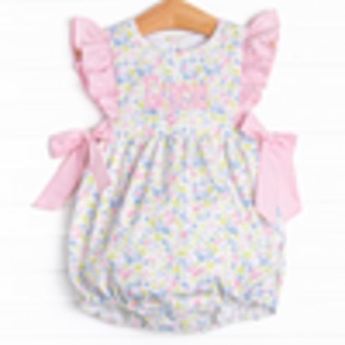 Gingham in the Garden Bubble, Pink – Stitchy Fish