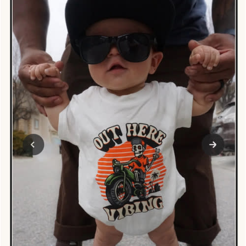 Out Here Vibing Baby Romper | Little Trouble