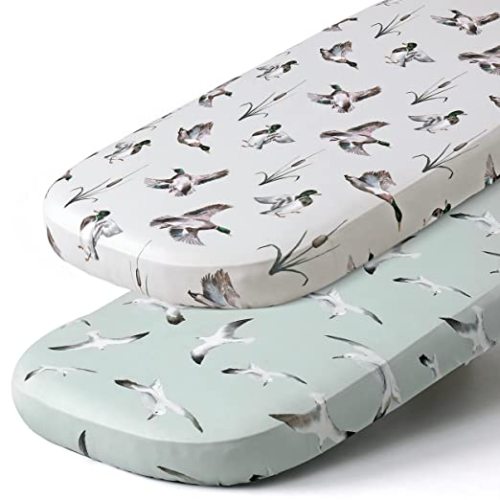 Stretch Fitted Bassinet Sheet Set BROLEX 2 Pack Cradle Sheets for Bassinet Pad/Mattress,Unisex Boys Girls,Ultra Soft,Duck Seabird