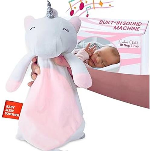 Musical Baby Lovey Unicorn - White Noise & Lullaby Plush - Calms Fussy Babies, Reduces Night Wakeups & Helps Toddlers Sleep Longer – Proven Sleep Aid - BPA-Free, Machine Washable, Newborn Gift