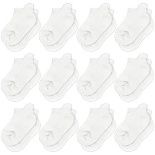 Tphon Non-Slip Toddler Socks 12 Pairs - Infant Baby Kids Grip Socks for Boys Girls, Anti-Skid Ankle for 0-7 Year Children