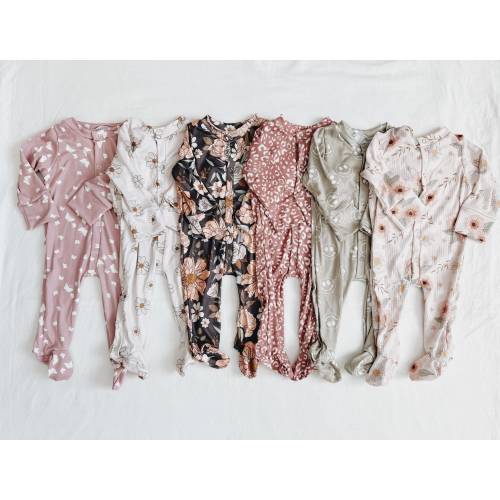 Spring Footie Collection,baby outfit, toddler outfit, soft pajamas, floral pajamas, girl set, clothing set, girl clothes