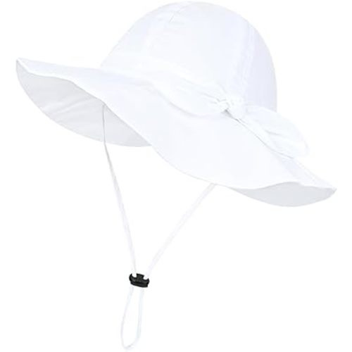 jerague Toddler Kids Baby Girl Breathable Sun Hat Cotton Foldable 50+ SPF Protective