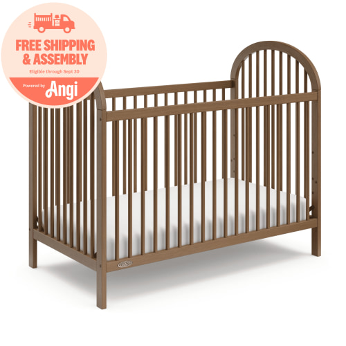Graco Olivia 3-in-1 Convertible Baby Crib, Hazelnut