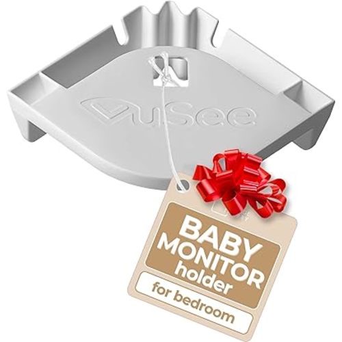 Corner Baby Monitor Mount - Safely Hold Baby Monitors or Indoor Camera Shelf - Compatible with Most Baby Brands - Corner Wall Mount with Easy Installation - 1 Pack