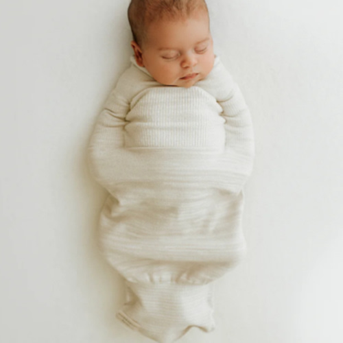 Bamboo Beige Swaddle Sleep Sack - Small (6-12 pounds)