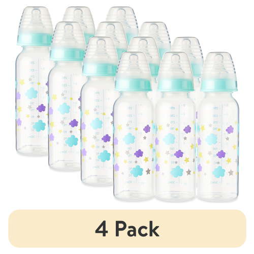 (4 pack) Parent's Choice Bottle, 3 Pack, 9 fl oz, Newborns, Unisex, Cloud Print