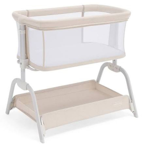HARPPA Cuddly Sway | 3-in-1 Rocking Baby Bassinet & Bedside Sleeper with Anti-Reflux Mattress for Newborns | Beige/ Sand Cream | Attaches to Bed, Adjustable Height, Tool-Free Setup, Portable Wheels, CPSC Certified, Gentle Rocking Motion | Ideal for Infant