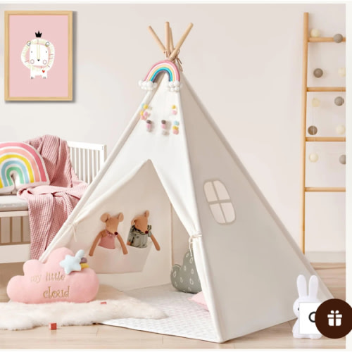 Tiny Land® Teepee for Kids with Mat