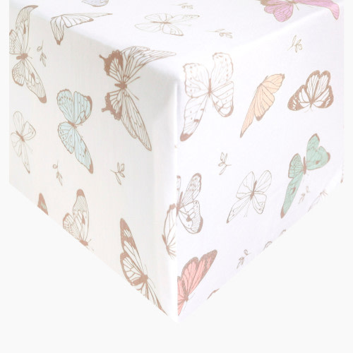 Copper Pearl Printed Premium Crib Sheet - Luna