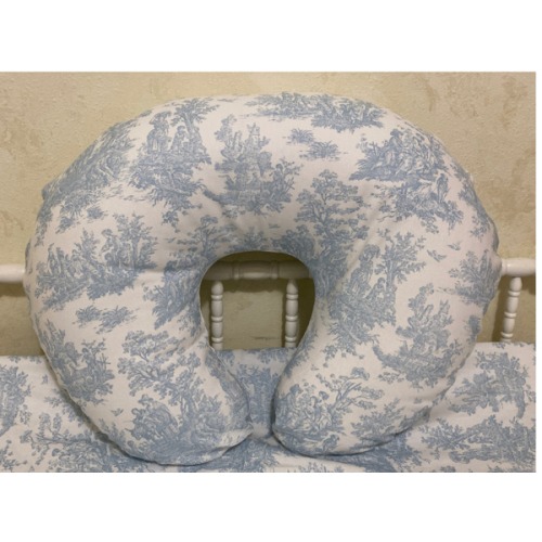 Blue Toile Nursing Pillow Cover - Just Baby Designs