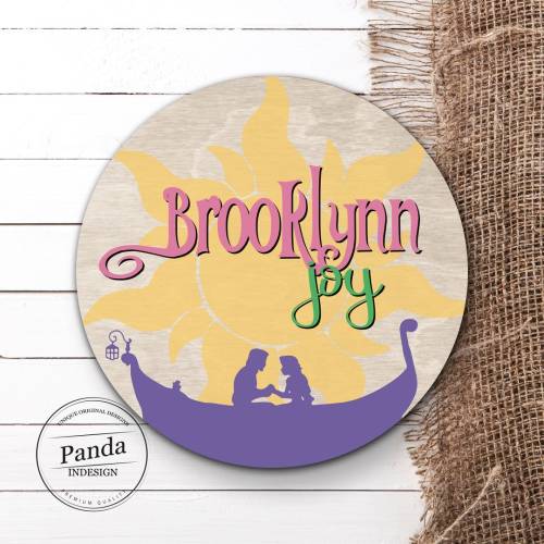 Personalized Sun Room Sign, Kids Name Sign, Girl Nursery, Rapunzel Decor, Princess