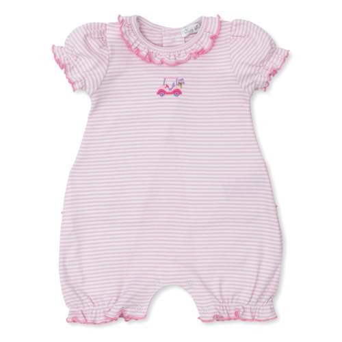 Kissy Golf Club Pink Stripe Short Playsuit 0-3 mo