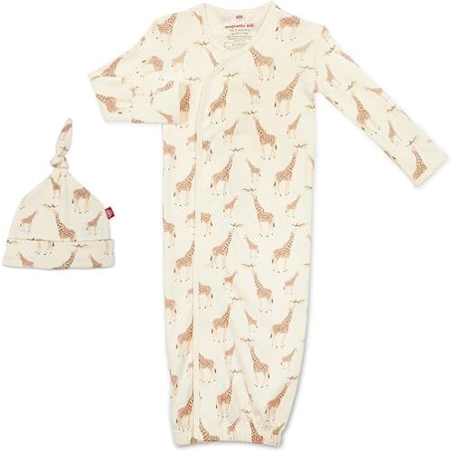 Magnetic Me Organic Cotton Newborn Sleeper Gown & Hat Set | Super Soft Organic Cotton Fabric Sleep Sack