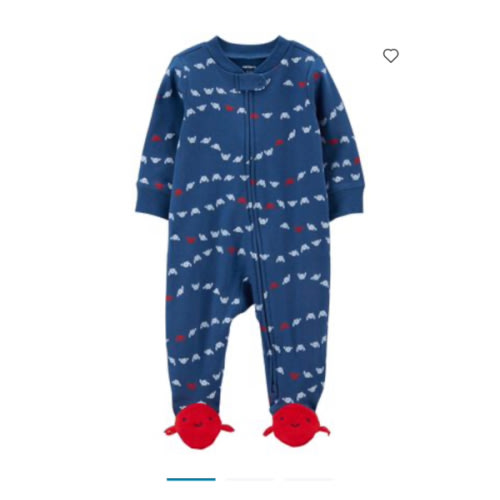 Crab Zip Up Footie