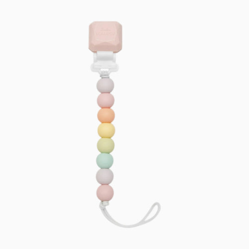 Lolli Gem Silicone Pacifier Clip - Cotton Candy