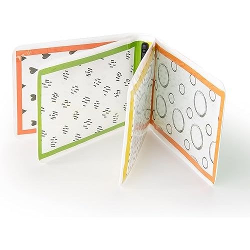 Sassy Developmental Look Book Photo Album, High Contrast Colors and Patterns, Drool Resistant Pages Hold Photos, 0+ Months